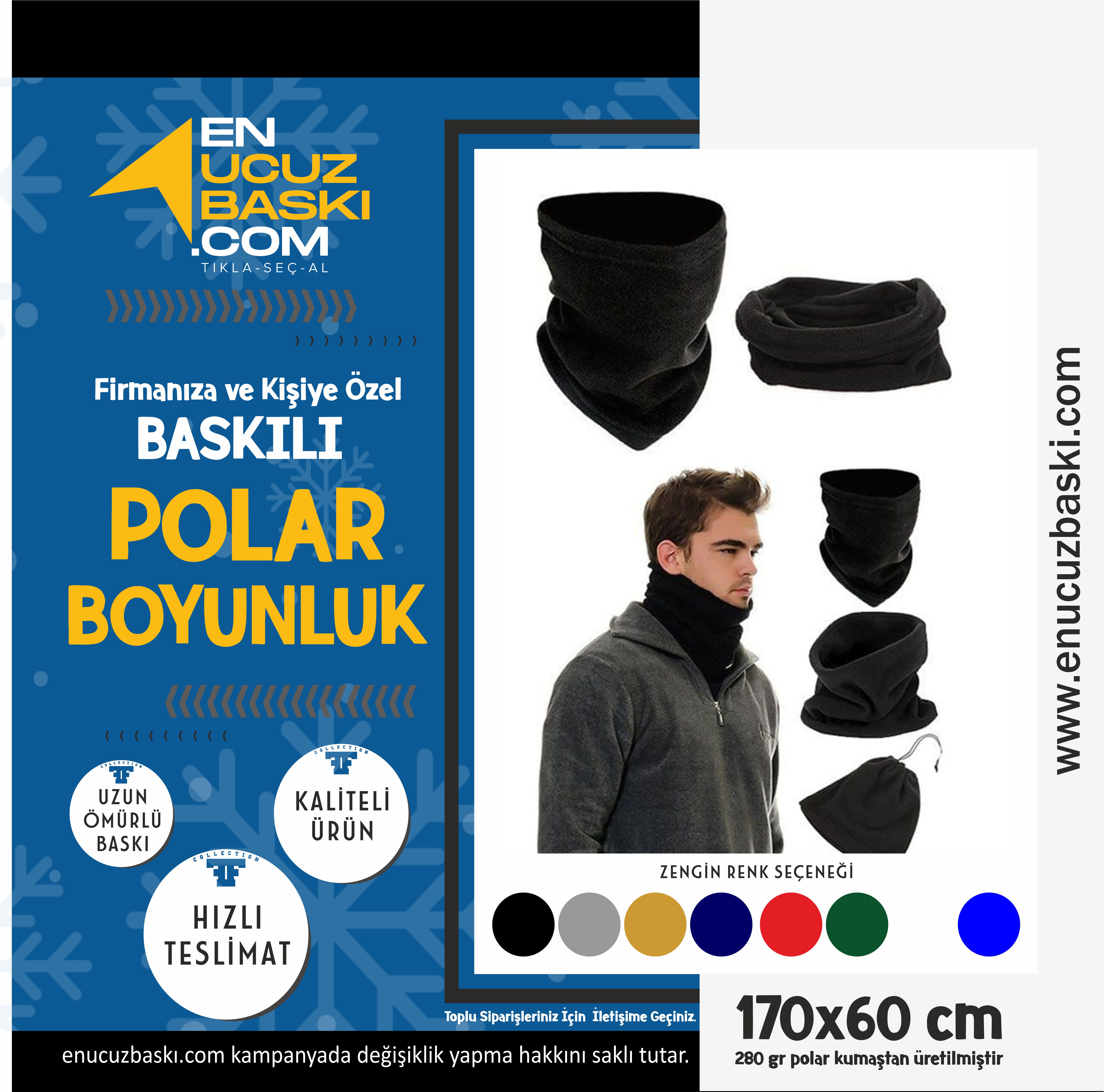 Baskılı Polar Boyunluk