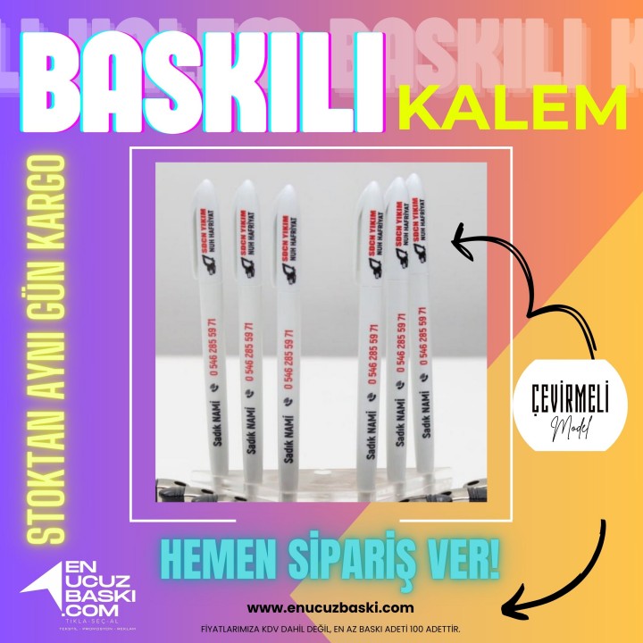 Baskılı Kalem (100 Adet) Model 01