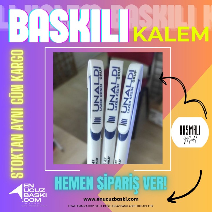 Baskılı Kalem (100 Adet) Model 02